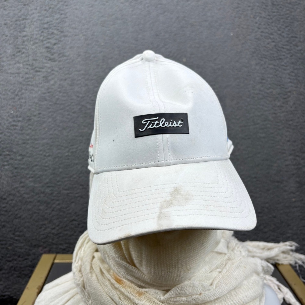 Titleist Mens White Performance Golf Hat Adjustable Heal the City Logo UPF 50+